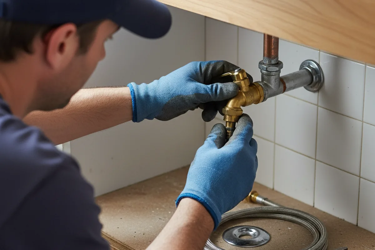 Shutoff valve and fitting work during Faucet and Fixture Repair in Perry Point